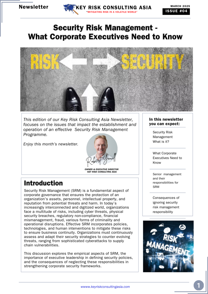 Security Risk Management- What Corporate Executives Needs to Know – Key ...